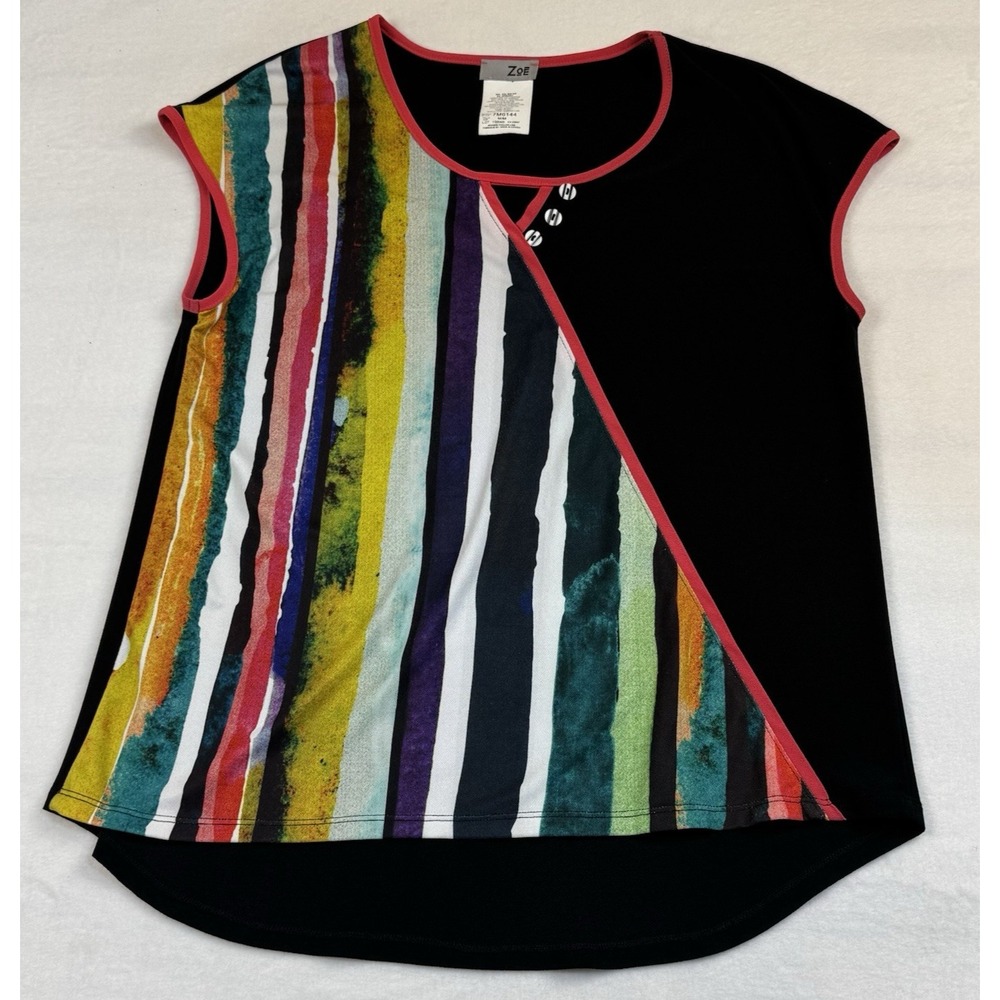 Zoe Women's Sleeveless Blouse Multi-Color Lightweight Size Med
